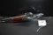 1948 Oldsmobile 60 and 70 Series Hood Ornament w/Red Lucite Insert; 16