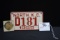 1955 North K.C. Motorcycle License Plate w/1962 North Kansas City 50th Anniversary Commemorative Tok
