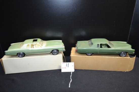 Pair of Cadillac Eldorado Plastic Collector's Cars including 1973 and 1975