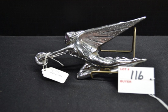 1936-37 Packard Goddess of Speed Hood Ornament; 8"x4"