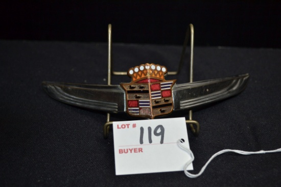 1939 Cadillac Grill Emblem; 7-1/2"x1-3/4"