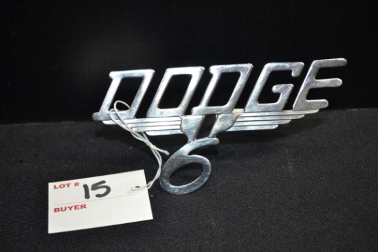 1930 Dodge 6 Radiator Grill Badge