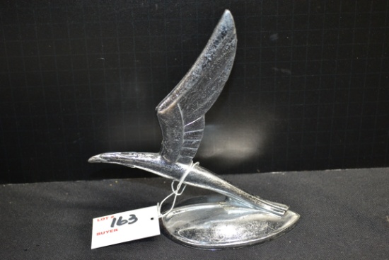 1930s Chevy Eagle Chrome Hood Ornament; 6"x6-1/2"