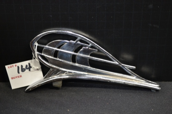 1936 Plymouth 3-Sail Mayflower Ship Hood Ornament; 8"x3"