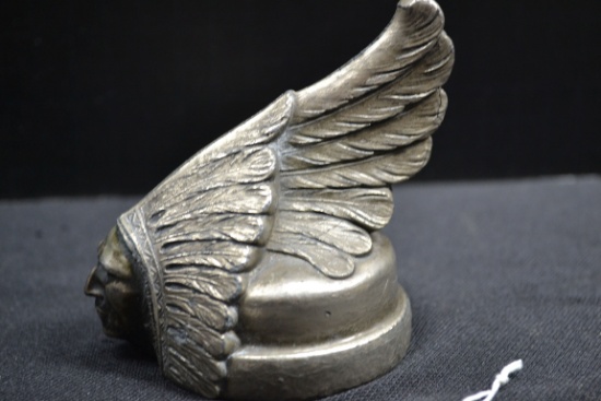 1926 Pontiac Indian Chief Radiator Cap; Some Damage