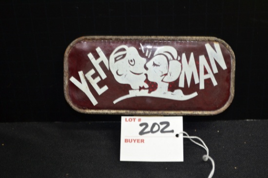 "Yeh Man" License Plate Topper; 5-1/2"x3"