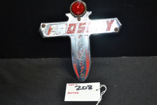 1950s? Crosley "A Fine Car" Grill Badge; 5"x5"