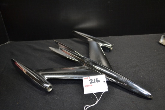 1953 Oldsmobile Jet Airplane Hood Ornament; 14"x10"