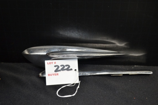 1935 Packard 120 Rocket Ship Hood Ornament; 8"x2"