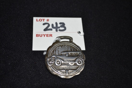 1928 Chevrolet Watch Fob; Chain/Strap Missing
