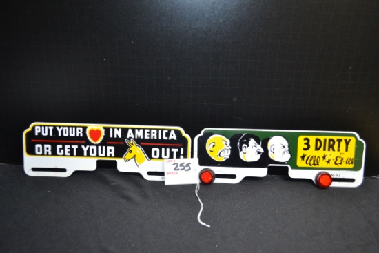 Pair of Plate Toppers; 10"x3"