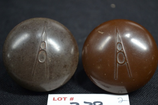 Pair of V8 Hard Plastic/Bakelite Shift Knobs