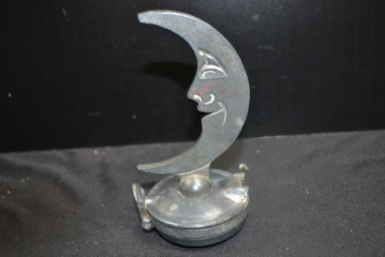 Smiling Moon Radiator Cap/Hood Ornament; 6-1/2"x3"