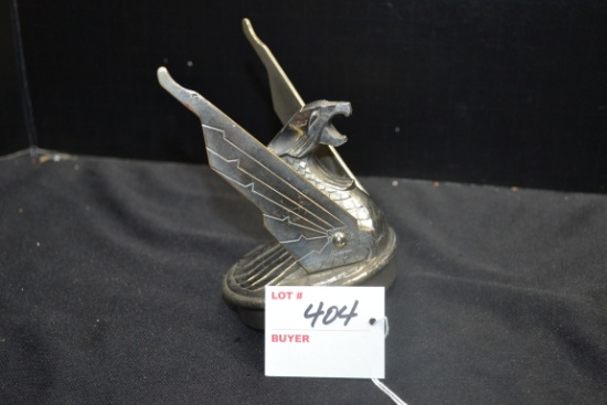 1928 Chevrolet Griffon Radiator Cap/Hood Ornament; Some Stress Fractures; 5"x3"