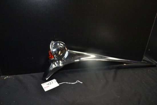 1951-52 DeSoto Conquistador Hood Ornament w/Orange Lucite Face; 20" Length