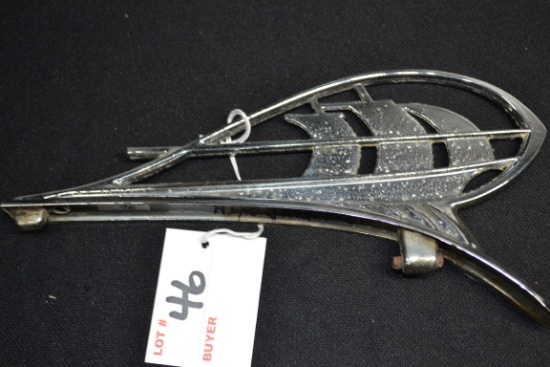 1936 Plymouth Mayflower Hood Ornament; 8"x4"