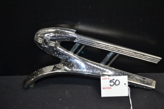 1937 Nash Ambassador 6 Hood Ornament; 10"x5"; Has Pitting