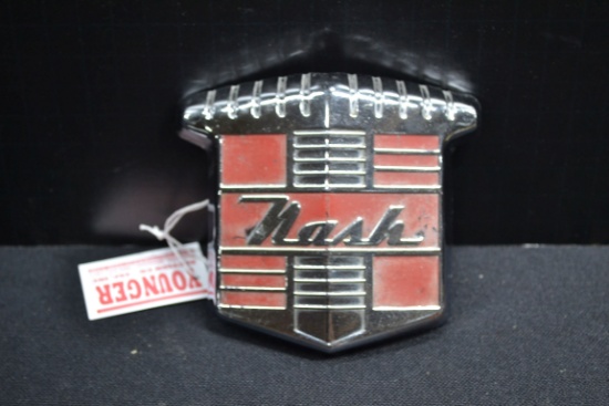 1948 Nash Grill Emblem; 4"x4-1/2"