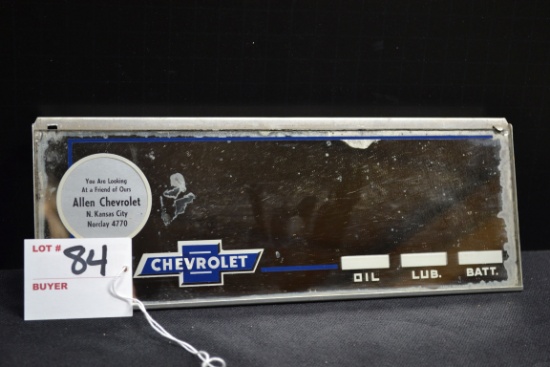 Allen Chevrolet, N. Kansas City, MO, Advertising Visor Mirror; 10"x3-3/4"