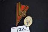 1937 LaSalle V8 Grill Emblem and Lapel Pin; 4-1/2