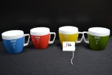 Set of 4 Pontiac Plastic Therm-Serv Advertising Coffee Cups by Westbend
