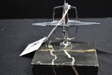 1956-57 Lincoln Continental Hood Ornament Paperweight on Marble Base