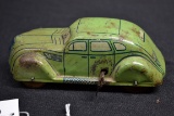 Pressed Steel Wind-Up Car; Works; 5-1/2