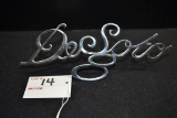 1930 DeSoto 8 Script Radiator Grill Badge