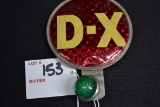 D-X Reflector License Plate Topper w/Green Jeweled Reflector; 4
