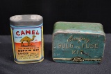 1960s Camel Cardboard/Tin Tube Kit and Ford Emergency Bulb and Fuse Kit
