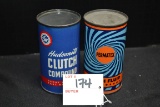 Pair of Full Cans of American Motors and Permatex Clutch Compound