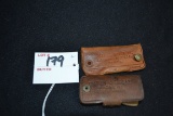 Pair of Leather Advertising Ford and Chevrolet Key Fob Holders