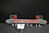 National Motors Cast Metal Advertising License Plate Topper w/Red Jeweled Reflectors; 13