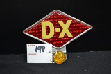 D-X Reflector License Plate Topper w/Yellow Jeweled Reflector; 5-1/2
