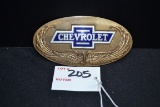 1928 Chevrolet Brass and Enamel Grill Badge; 4-1/2