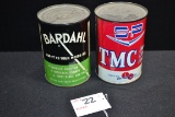 Pair of Full Cans of Additives including Bardahl Motor Oil and TMC Thunderbolt Motor Conditioner