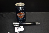 1979 Sturgis, SD, Harley Davidson Beer Can and Harley Davidson Battery-Operated Flashlight 6-1/2