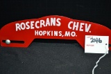 Rosecrans Chevrolet, Hopkins, MO, Advertising License Plate Topper; 10