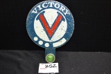 Victory/Smittie's, Indianapolis, IN, Advertising License Plate Topper w/Green Jewel;