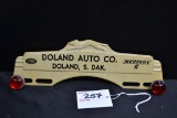 Ford Mercury Doland Auto Co., Doland, SD, License Plate Topper; 9-1/2