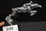 Jockey Riding Horse Radiator Cap/Hood Ornament; Missing Tail; 6