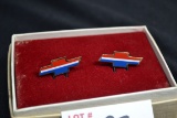 Pair of Chevrolet Enameled Cufflinks