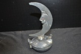 Smiling Moon Radiator Cap/Hood Ornament; 6-1/2
