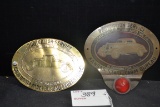 Brass Badge and License Plate Topper w/Reflector including State Farm Mutual Auto Ins. of California