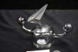 1920s-30s Boyce Line-O-Vision Radiator Cap/Hood Ornament Mounted on Dogbone Base; Missing Pieces; 3