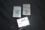 Pair of Zippo Flip-Up Lighters including GM and Ford
