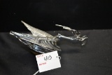 1931-32 Chrysler Winged Gazelle Radiator Cap/Hood Ornament; One Antler Broken; 7