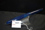 Swallow-Shaped Blue Lucite Hood Ornament; 10