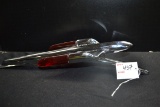 1948 Oldsmobile 60 and 70 Series Hood Ornament w/Red Lucite Insert; 16