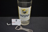 Falstaff Pint Beer Glass and Pabst Blue Ribbon Bottle Opener